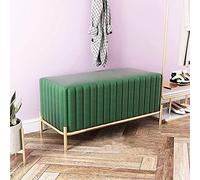 Nordic Style Velvet Ottoman Bench Seat,Entryway Shoe Bench & Bedroom End Of Bed Bench & Living Room Footrest Stool,Modern Multifunction Sofa Bench-Gray 90x40x42,Green-90x40x42cm