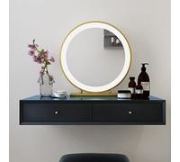 Nordic Style Wall-Mounted Makeup Vanity Table Compact Design for Small Spaces Black 80 cm - Perfect for Minimalist Homes and Efficient Storage Solutions