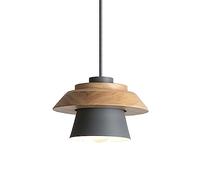 Nordic -Style Wooden Chandeliers, Creative Personality Metal Pendant Lamp Lampshade, E27/E26 Base Single -Head Hanging Lamp, Ceiling Lighting Fixtures, Cafe Restaurant Decoration Pendant Light