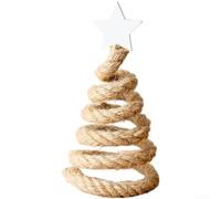 Nordic Style Wooden Christmas Tree - Modern Mini Tabletop Decor for Holiday & Desktop, Wood Sustainable Holiday Ornament in Creamy, Gray,(A)