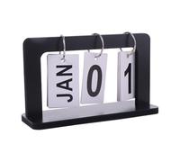 Nordic Style Wooden Perpetual Calendar,Nordic Style Schedule Daily Planner,Flip Month Date Display for Desktop
