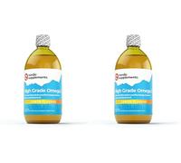Nordic Supplements High Strength 500ml Omega 3 Fish Oil. Taste Award Winning Lemon Flavoured and Tested (Pack of 2)