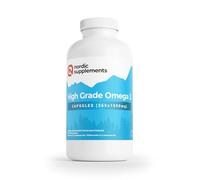 Nordic Supplements High Strength Pharmaceutical Grade Omega 3 Fish Oil Capsules, 1000 mg, Pot of 365 Capsules