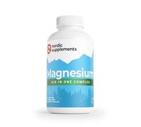 Nordic Supplements Magnesium Complex. 6 Magnesium in 1 Tablets. 180 Tablets