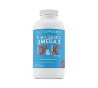 Nordic Supplements® Omega 3 Fish Oil 1000mg with Vitamin D3 4000IU & K2 MK-7 100µg - High Strength Triple Formula for Heart, Brain, Vision, Immune & Bone Health - 365 Capsules - Burp-Free & Ultra-Pure