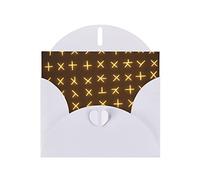 Nordic Symbol Print Print Blank Greeting Cards, Love Buttons, Pearl Paper Envelopes Suitable For Various Occasions - Anniversary Cards, Thank You Cards, Holiday Cards, Wedding Cards, Congratulations