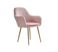 Nordic Velvet Dining Chairs - Modern Pink Upholstered Living Room & Makeup Stool Stylish and Comfortable Kitchen Seating for Dining Room and Home Decor