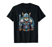 Nordic Viking Cat Warrior Norse for Women, Men, Kids T-Shirt