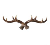 Nordic Vintage Deer Antler Wall Hook, Rustic Resin Coat and Hat Hanger, Animal-Inspired Decorative Wall Mount for Home, Country STYLEs Wall Décor Figurine, Easy(dark color)