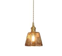 Nordic Vintage Glass Pendant Lamp, Creative Single Head Light for Bedroom, Bar, Restaurant, Cafe, Room Decoration(A)