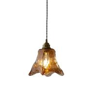 Nordic Vintage Glass Pendant Lamp, Creative Single Head Light for Bedroom, Bar, Restaurant, Cafe, Room Decoration(C)