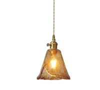Nordic Vintage Glass Pendant Lamp, Creative Single Head Light for Bedroom, Bar, Restaurant, Cafe, Room Decoration(B)