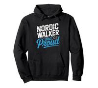 Nordic Walking Enthusiast Identity Pride Statement Walker Pullover Hoodie
