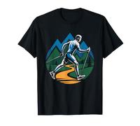 Nordic Walking Evolution Graphic Humor Modern Twist Walker T-Shirt