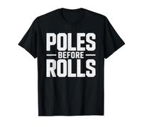 Nordic Walking Morning Routine Humor Pole Wordplay Walker T-Shirt