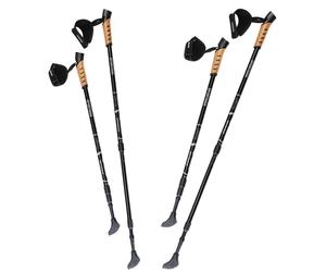 Nordic Walking poles set of 2 grey