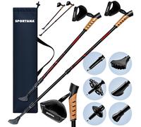 Nordic Walking poles set of 2 red