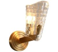 Nordic Wall Lamp Modern Glass Indoor Wall Light Full Copper Sconce Decorative Mirror Bedroom Bedside Living Kitchen Porch Indoor Lighting-2-Light/1