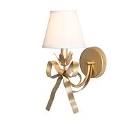 Nordic Wall Light Bow Princess Wall Sconce French Style Bedroom Bedside Lamp for Girls Room, Fairy Wall Mount Lighting Fixture Home Art Deco Sconces, E14 Headboard Lamps