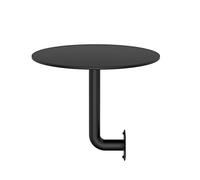 Nordic Wall-Mounted Coffee Table - Modern Small Round Bar End Table Classic Bistro Furniture Marble Dining Table Décor Black Iron Dia 35cm/13.7"