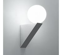 Nordic Wall Sconce Lighting with White Globe Glass Lampshade, Modern Minimalist Wall Light Triangle Design, Indoor Wall Lamp Fixtures for Bedroom Living Room Hallway Stairs