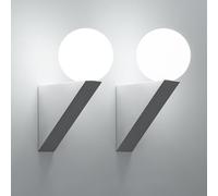 Nordic Wall Sconce Lighting with White Globe Glass Lampshade, Modern Minimalist Wall Light Triangle Design, Indoor Wall Lamp Fixtures for Bedroom Living Room Hallway Stairs