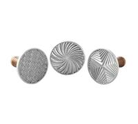 Nordic Ware 01245 Geo Cookie (Set of 3) Sturdy Aluminium Biscuit Stamp Embosser, Premium Bakeware Made in The USA, Silver