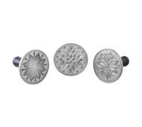 Nordic Ware Starry Night Cookie Stamps (Set of 3), Sturdy Cast Aluminium Cookie Stamp Set, Cookie Press Set Made in The USA, Sturdy and Durable Biscuit Maker Press Set, 01270 Silver