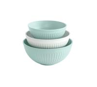 Nordic Ware 3-Piece Prep and Serve Bowl Set, Sea Glass and White Bowls
