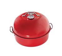 Nordic Ware 365 Indoor/Outdoor Kettle Smoker, Stovetop/Grill Smoker for Meat, Fish, and Vegetables, BBQ Smoker with Temperature Gauge, Barbecue Smoker, Colour: Red