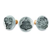 Nordic Ware Holiday 3D Cut-Out Cookie Stamps (Set of 3), Sturdy Cast Aluminium Cookie Stamp Set, Cookie Press Set Made in The USA, Sturdy and Durable Biscuit Maker Press Set, 01233