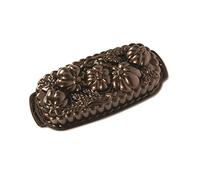 Nordic Ware Wheat & Pumpkin Loaf Tin, Cast Aluminium Cake Tin, Premium Non-Stick Pan Made in the USA, Colour: Bronze