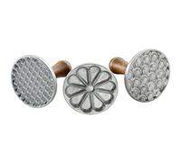 Nordic Ware All Season Cookie Stamps (Set of 3), Sturdy Cast Aluminium Cookie Stamp Set, Cookie Press Set Made in the USA, Sturdy and Durable Biscuit Maker Press Set, Silver
