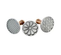 Nordic Ware All Season Cookie Stamps (Set of 3), Sturdy Cast Aluminium Cookie Stamp Set, Cookie Press Set Made in the USA, Sturdy and Durable Biscuit Maker Press Set, Silver