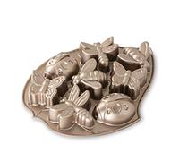 Nordic Ware Backyard Bugs Pan, Garden Creatures Cast Aluminium 3D Tin, 3D Cake Tin with Insect Pattern, Quality Cake Mould Made in the USA, Colour: Toffee, 5 Cup Capacity , one size