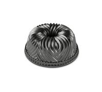 Nordic Ware Bavaria Bundt Pan, The Original Cast Aluminium Bundt Tin, Official Bundt Cake Tin with Geometric Pattern, Premium Cake Mould Made in the USA, Colour: Graphite, Gray