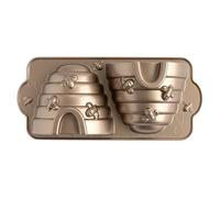 Nordic Ware Beehive Cake Pan, 3D Cast Aluminium Bundt Tin, Bundt Cake Tin with Honey Bee Pattern, Premium Cake Mould Made in The USA, Colour: Toffee