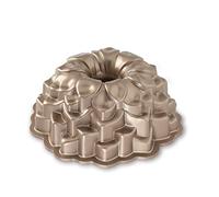 Nordic Ware Blossom Bundt Pan, Original Cast Aluminium Bundt Tin, Official Bundt Cake Tin with Floral Pattern, Cake Mould Colour: Toffee