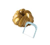 Nordic Ware Braided Bundt Pan & Bundt Slicer - Gold Nordic Ware Gold