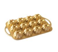 Nordic Ware Bundtlette Pan Braided - Cast Aluminium, Gold - 75th Anniversary