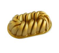 Nordic Ware Braided Loaf Pan, Cast Aluminium, 1.4 L, Made in USA, Gold
