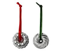 Nordic Ware Bundt Ornament Set, Silver, 2-Pieces