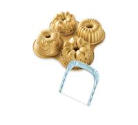 Nordic Ware Bundt Quartet Pan & Bundt Slicer - Gold Nordic Ware Gold