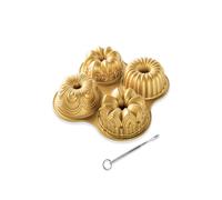 Nordic Ware Bundt Quartet Pan & Reusable Bundt Thermometer - Gold Nordic Ware Gold