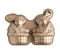 Nordic Ware Bunny in Basket 3D Cake Pan, 10 Cup, Toffee