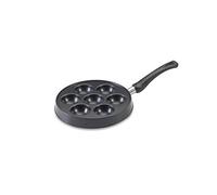 Nordic Ware Danish Ebelskiver Pan, Cast-Aluminium Danish Pancake Frying Pan, Danish Pancake Pan for 7 Ebelskiver Pancakes, Mini Pancake Maker, Colour: Black