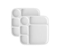 Nordic Ware Divided Meal Tray, Set of 2, White