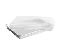 Nordic Ware Extra Large High-Sided Baking Pan, 21.1 x 15 x 2 inches, XL Big Baking pan Natural Uncoated Aluminum, Reinforced Steel Rim Prevents Warping, Big Batch with Lid