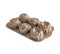 Nordic Ware Floral Cakelet Pan 3-Cups Toffee