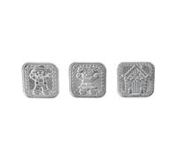 Nordic Ware Gingerbread Cookie Stamps, Set of 3, with Wooden Handles